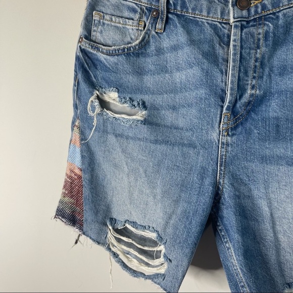 - Free People distressed cut off button fly shorts - Picture 2 of 5